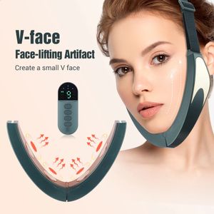 Dispositif de levage à microcourant V, 6 modes de rajeunissement de la peau chauffante, Double menton, Vibration, masseur sans fil, 240228
