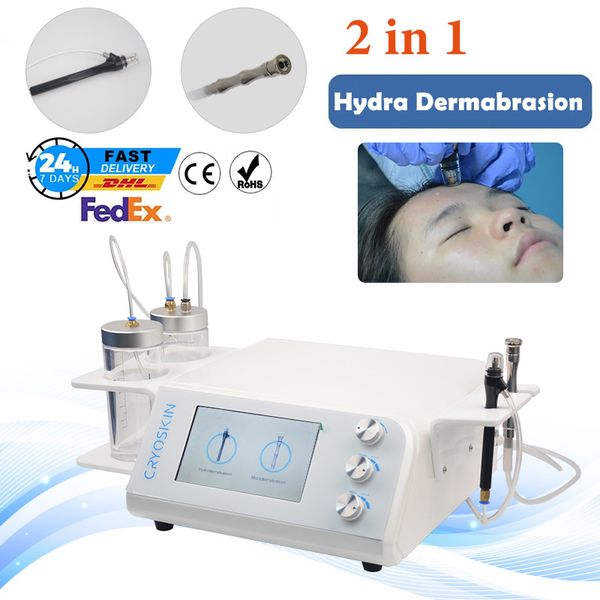 Microdermabrasion 2 en 1 Machine de beauté de soins du visage Aqua Peleling Hydro Clean de nettoyage de nettoyage en profondeur pour Spa Home