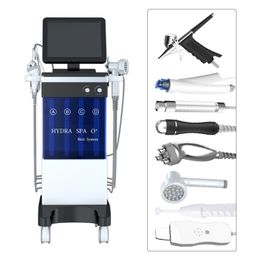 Microdermabrasion 8 IN1 Clean hydrofacial Dermabrasion Hydro Péléling H2 O2 Rettage de la peau Face Face Lifte de refoulement Machine à disque