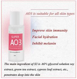 Microdermabrasion Aqua Clean Solution pelet concentrée de 30 ml par bouteille sérique faciale Hydra 3 pcs pour les soins de la peau normaux