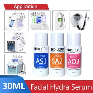 Microdermabrasion Aqua Peeling Solution 3 bouteilles 30 ml par bouteille Aqua Facial Serum Hydra pour peau normale