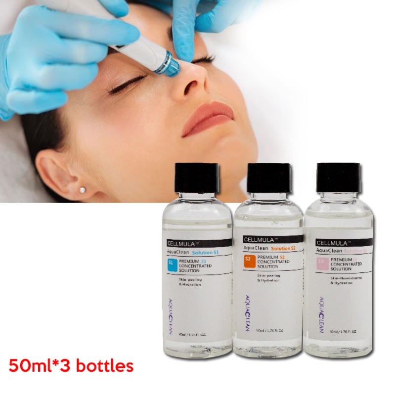 MicrodermoBrasion Aqua PeeLing Solution S1 S2 A3 Garrafas 50ml por garrafa Dermoabrasão hidra de soro facial para microdermoabrasão normal