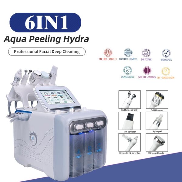 Microdermabrasión mini Hydro Facial 6in1 Pequeña máquina de hidrabrasión de burbujas Dermabrasión