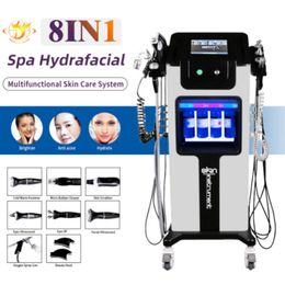 Microdermoabrasión Microdermoabrasión multifunción Facial 8 en 1 Cuidado de la piel Limpieza Agua Molienda H2O2 Burbujas Limpieza Máquina hidrofacial 329