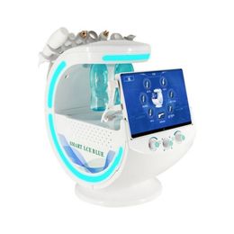 Microdermabrasie water zuurstofstraalpeeling gezichtsmachine zuurstof sproeier koele hamer RF gezichtsliftmachine met slim analyzer -systeem