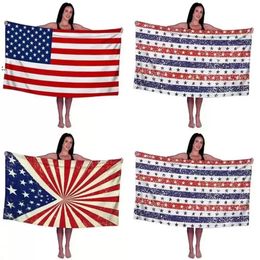 MicroFiber Beach Towel American Flag Bath Handdoeken Digitale druk Zonnebrandcr￨me Zacht Absorberend verschillende patronen GCB16041