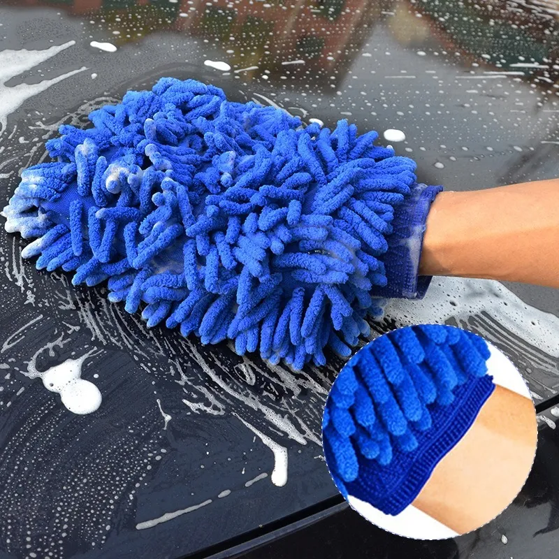 Gants de lavage de voiture en microfibre CHENILLE LAVEMENT NETTOW