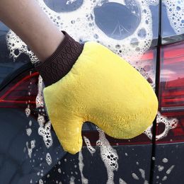 Gants de lavage de voiture en microfibre Corail de carrosserie automatique Détails de carrosserie sans rayures gants de nettoyage sans épaississement du lavage