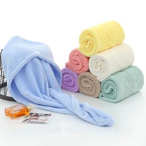 Microvezel koraal fleece verdikking haar drooghanddoek hoed tulband superabsorberende verbazingwekkende magie snel drogende haardouche dop bad handdoeken rrc256