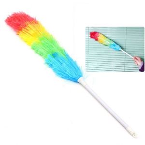 Microfiber Dust Multicolor Feather Duster Anti Statisch met Lange Handvat Feather Borstel Auto Cleaner Huishoudelijke Reinigingsgereedschap WCW868