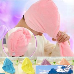 Tissu en microfibre épaississant cheveux secs chapeau Turban Super absorbant incroyable magie séchage rapide cheveux bonnet de douche serviette de bain