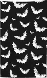 Microfibre Gothic Bat Beach serviette de plage drôle Halloween Bats Goth Retro Baignoire en noir et blanc serviettes de natation Piscine Salle de bain Salle de bain 240415