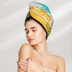 Microfibre cheveux serviette soin Cap Tropical Resort dessin animé absorbant cheveux serviette enveloppement séchage rapide cheveux enveloppement pour femmes filles