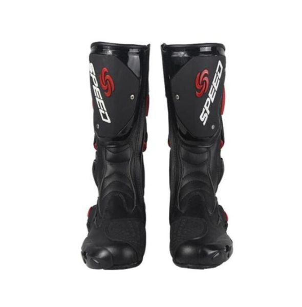 Bottes de moto en cuir microfibre pour hommes, bottes de course de vitesse, de dirt bike, à hauteur de genou, pour équitation, bateaux à moteur, 6424355