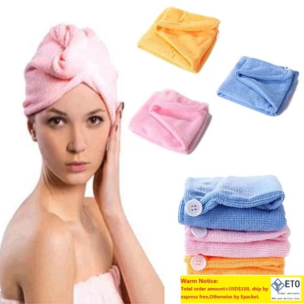 Capes de douche magique en microfibre Femmes Drying Turban Wrap Cap cap chapeau de chapeau Style de serviette sec rapide Girls Bathing Makeup Dryer