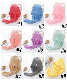 Microfibre Capes de cheveux de douche à sec rapidement Magie magique Super absorbant Dryhair Towels Drying Turban Wrap Hat Spa Bathing Cap WLL3406646848