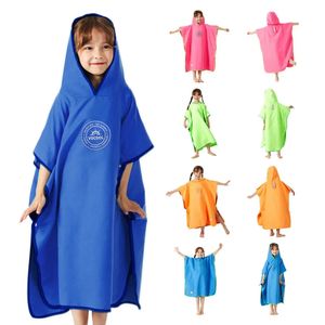 Capings de natation en microfibre pour enfants Baignoire à capuche Plage de poncho serpents surf sur le peignoir à sec rapidement nager 240506