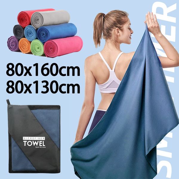 Serviettes en microfibre pour le sport de voyage Séchage rapide Super absorbant Baignoire Baignoire serviette ultra yoga léger et léger gymnase 240506