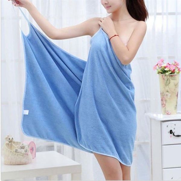 Microfibre portable 2019 nouveau Sexy femmes serviette de bain robe de plage jupe portefeuille serviette de plage doux absorbant Super Bath2567