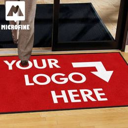 Microfine aangepaste tapijtmat Doormat badkamer absorberende flanel anti -slip voor woonkamer slaapkamer 240419