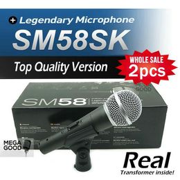 microfono 2pcs Versión de calidad superior SM 58 58S SM58S Vocal Karaoke Handheld Dynamic Wired Microphone Real Transformer Inside free mikrafon