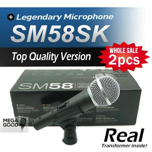 microfono 2 pièces Version de qualité supérieure SM 58 58S SM58S Karaoké Vocal Microphone filaire dynamique portable véritable transformateur à l'intérieur mikrafon gratuit