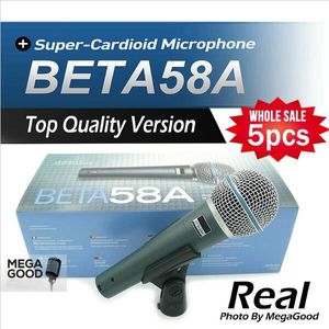 microfono 5 uds versión de alta calidad Beta 58 a micrófono Karaoke Vocal micrófono dinámico de mano con cable BETA58 Microfone Beta 58 A Mic mikrafon gratis