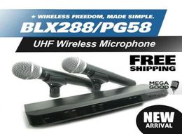 Microfono BLX BLX288 BLX88 PG 58A UHF Wireless microfoon Karaoke -systeem met PG58 Dual handheld -zender Microfone MIC MI1912460