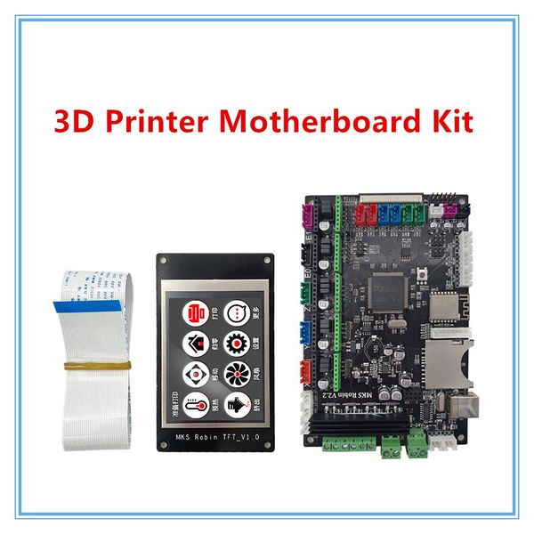 Freeshipping Micromake 3D Printer Pièces MKS V2.2 Robin Conseil intégré STM32 conseil de développement stm32 Support Heatbed avec écran tactile