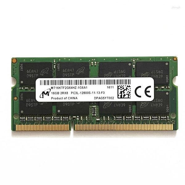 Micron DDR3 RAM 16 Go 1600 MHz SODIMM Mémoire pour ordinateur portable 2RX8 PC3L-12800S-11-13-F3 204PIN 1,35 V