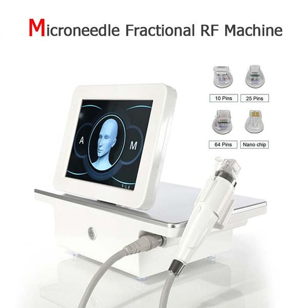 Microneedle rf machine faciale anti-rides beauté visage cicatrices élimination microcourant fractionné microneedling dispositif secret