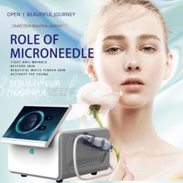 Microneedle RF fraccional 10/25/64 aguja Nanochip arrugas cicatriz de acné eliminación de estrías máquina de belleza fraccional para apretar la piel