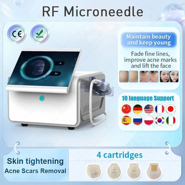 Máquina RF con microagujas, aguja fraccionaria 10/25/64, Nanochip, eliminación de estrías, cicatrices de acné, cuidado de la piel, estiramiento