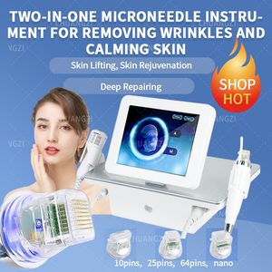 Microneedle Roller 2 in 1 RF Micro Needling Machine Cold Hammer Verstevigende Acne Littekens Striae Verwijderen