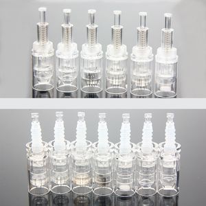 Microneedling 9/12/36/42/Round nano pins Cartouche d'aiguille pour MYM Derma pen Bayonet Screw Port Cartridge Micro Needle DR. Stylo Pour Dermapen