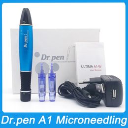 Stylo microneedling sans fil rechargeable dermapen aiguille A1 Dr pen derma mésothérapie soins de la peau beauté micro aiguilles outils usage domestique rajeunissement du visage