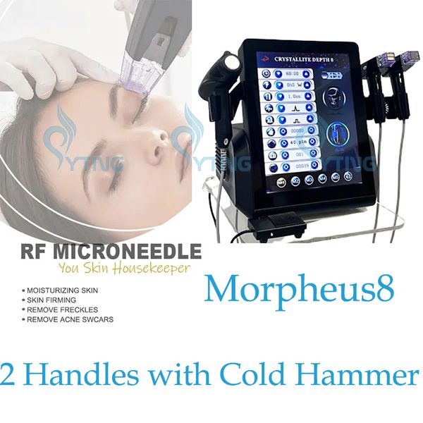 Microneedling RF fractionné Morpheus8, Machine avec 3 poignées, traitement Anti-rides, vergetures, raffermissement de la peau