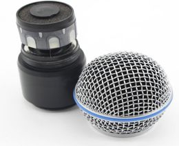 Rejilla de micrófono con malla de la cabeza de la bola de reemplazo de la cápsula para SLX PGX Sistema inalámbrico Beta58 Handheld Transmister1497285