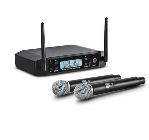 Micrófono Inalámbrico G-MARK GLXD4 Sistema profesional UHF Micrófono dinámico Frecuencia automática 80M Party Stage Host Micrófonos de karaoke para iglesia