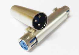 Microfoon Audio Connectoren, Dual XLR 3PIN MANNELIJKE + TWEE-XLR 3-pins vrouwelijke koppeling MIC Plug Connector Adapter / Gratis DHL / 40PAIST