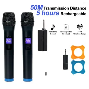 Microphones 1 paire Mégaphone de plug-play Microphone Microphone Microphone Mic-Play avec mini-récepteur pour enregistrer le karaoke Church Show Meeting