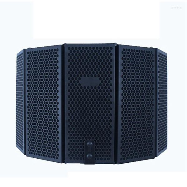 Micrófonos 1 PCS 5 Panel Micrófono ajustable Escudo Aislamiento Filtro de reflexión Cabina vocal Tablero acústico Reducción de ruido