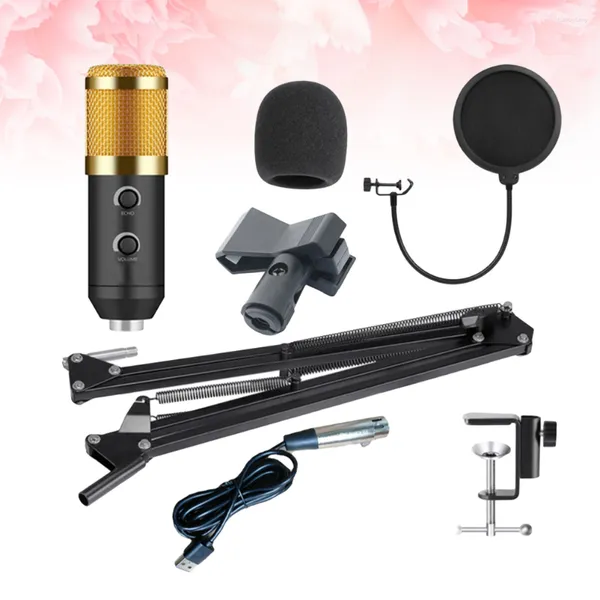 Microphones 1 ensemble BM 900 USB Microphone condensateur filaire Volume réglable avec support micro pour ordinateur enregistrement PC chant Studio karaoké