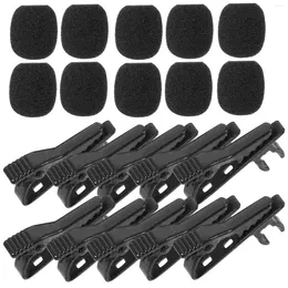 Microphones 10 PCS Cravate Cravate Clip Micro Mini Mégaphone Lavalier Microphone Casque Accessoires Fer