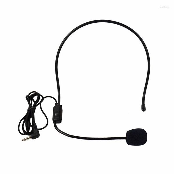 Microphones 100 cm FM Casque de microphone filaire noir pour haut-parleur de voix Haute qualité Sound claire 3,5 mm Jack