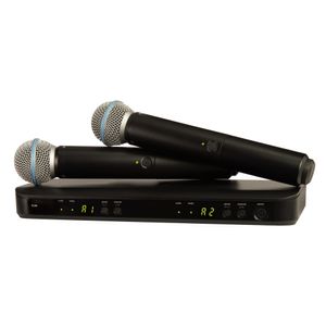 Microphones 188 288 B58 PG58 Microphone sans fil à 2 canaux Double système vocal combinant des performances de configuration simples 230518