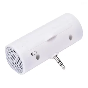 Microphones 1pc blanc 3,5 mm en haut-parleur portable stéréo mini musique mp3 lecteur de lecteur mp3 pour mobile phonetablet
