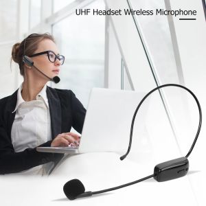 Microphones 2 en 1 Microphones sans fil casque UHF Headset Professional Headwear Mic 30m pour enseigner les haut-parleurs de scène de l'amplificateur vocal