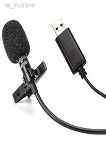 Microphones 2m USB Lavalier micro pince micro revers pour PC ordinateur portable chant Streaming enregistrement Studio YouTube vidéo Ga62888088