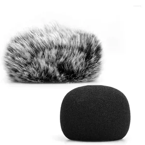 Microphones 2pcs Microphone Pare-brise Muff Wind Cover Mousse pour Zoom H1 H1N Mic